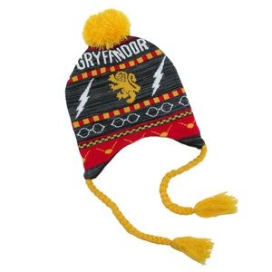 Harry Potter Gryffindor Laplander Winter Hat Ear Covering Pom Pom